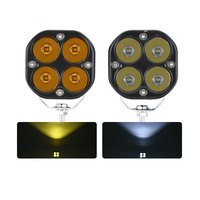 Projecteur de travail LED carré à quatre réflecteurs, lampe de conduite pour camion, refroidissement rapide, support en U, auxiliaire