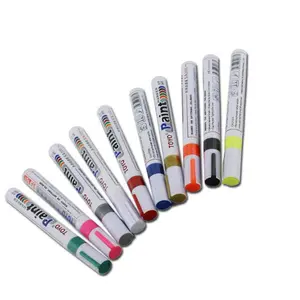 Lastik boya kalemi, su geçirmez kalıcı lastik kalem Highlghters floresan renk evrensel uyar araba tipi için iplik kauçuk