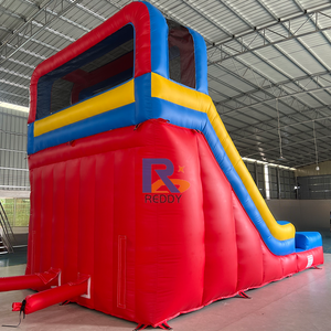 Aangepaste dubbele baan <span class=keywords><strong>3</strong></span>-glijbaan speeltuin opblaasbare springkussencombinatie waterglijbaan met zwembad springkastelen opblaasbare waterglijbaan - Product Image 6