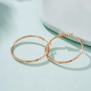 4S5A6250 Xuping Jewelry Wholesale Earrings Hoop Gold Jewelry Custom 18K 14K Color Gold Jewellery