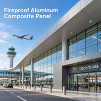 Panneau composite en aluminium ignifuge FEVE, revêtement brillant, couleur personnalisée, 4x8 pieds, pour panneaux de façade de magasin