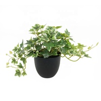 Plante artificielle en plastique de 18 cm de haut, lierre multicolore, petit bonsaï d'intérieur
