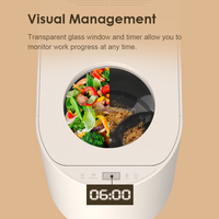 Composteur électrique intelligent pour la maison, 4,5 litres, machine à compostage des déchets, 35 dB, faible niveau sonore, fabricant d'engrais pour la cuisine