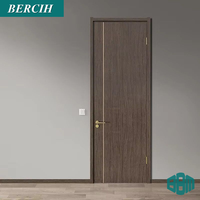Portes modernes en composite de carbone, panneau en cristal de carbone imperméable, porte intérieure pour villa, hôtel, maison