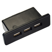 Regleta de alimentación empotrada con cargador USB de 2 puertos y tomas USB integradas para escritorio