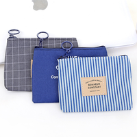 Gelory grosir dompet kain Korea tas koin ritsleting wanita dompet koin Mini cetak kustom