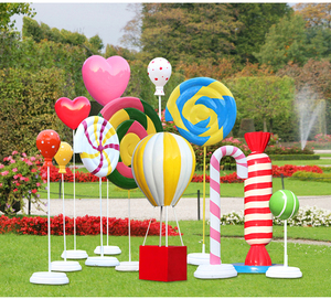 Sợi Thủy Tinh Bức Tượng Nhà Máy Giá Khổng Lồ Sợi Thủy Tinh Kẹo Tượng Cupcake Điêu Khắc Kem Cho Cửa Hàng Cửa Sổ Hiển Thị Trang Trí - Product Image 3