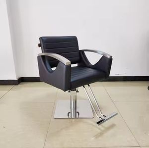 Sillón de Barbería Moderno de Acero Inoxidable Ecológico con Bomba Hidráulica Profesional para Uso en Exteriores y Hoteles, Muebles de Salón - Product Image 4