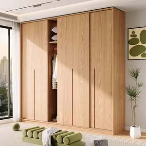 Armario de Estilo Diario con Puertas Corredizas, Color Madera Maciza, Amplio Espacio de Almacenamiento, Armarios de Dormitorio - Product Image 6