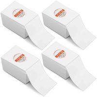 Kertas Label Termal Fanfold 4x6  Perekat Sendiri untuk Printer Termal untuk Label Informasi Obat