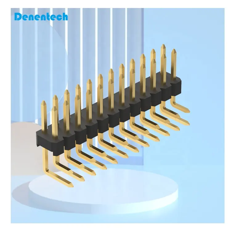 dual row pcb connector pin header female header suppliers right angle DIP 2.54mm pin header connector