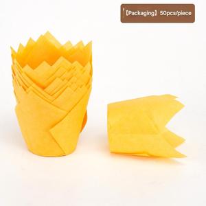 Alat memanggang dan <span class=keywords><strong>Pasty</strong></span> mangkuk pemanggangan kertas Cupcake Tulip putih coklat sekali pakai - Product Image 4