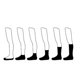 Custom Crew <b>Socks</b> Solid White with Black Toe Logo on Cuff Knitted Spandex Sweat-Absorbent Regular Style for Basketball - Product Image 2