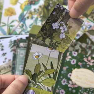 Simno Green Nature Kit de démarrage de scrapbooking floral esthétique avec ensemble de papeterie pour cahier A6 pour l'artisanat d'art de collage - Product Image 6