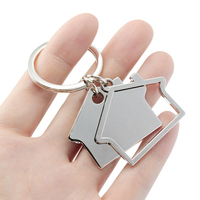 Tourner autour porte-clés en métal Logo Laser porte-clés pas cher immobilier amoureux des affaires nom cadeau maison porte-clés