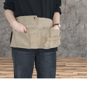 Sac de taille de rangement, vêtements de travail spéciaux pour l'extérieur, horticulteurs, menuisiers, toile épaisse résistante à l'usure, tablier demi-corps, hommes - Product Image 5