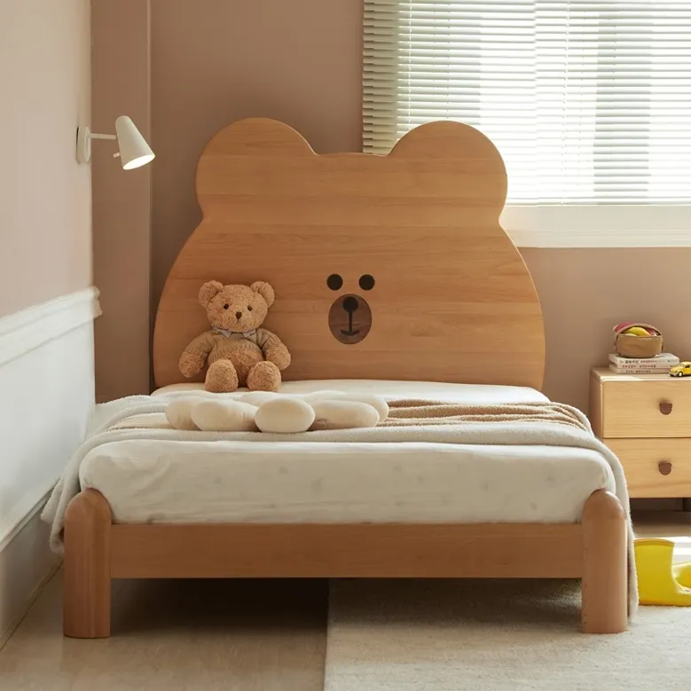 China Wholesale Modern Bedroom Little Bear Bed Children wooden Furniture Sets Kids mushroom Bed for kids girls