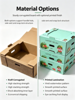 Boîtes de rangement pour fruits secs à prix d'usine avec finition mate et gaufrage, emballage en carton ondulé pour l'exportation