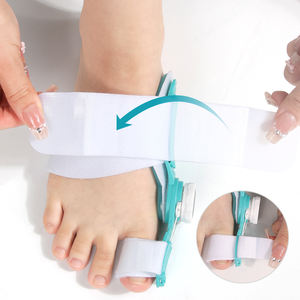 YNBG JZ40 Correcteur d'<span class=keywords><strong>hallux</strong></span> <span class=keywords><strong>valgus</strong></span> en ABS <span class=keywords><strong>pour</strong></span> hommes et femmes, avec bouton réglable, séparateur d'orteils, attelle, logo personnalisé, décompression du gros orteil - Product Image 3