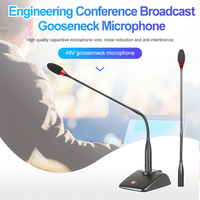 Microphone à condensateur professionnel cardioïde Gooermi avec col de cygne et connecteur XLR 3 broches pour conférences, discours et podium