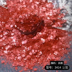 Lentejuelas Hexagonales Gruesas Mixtas de Color <span class=keywords><strong>Rosa</strong></span> <span class=keywords><strong>Mate</strong></span> Brillante para Suministros de Vasos con Efecto Nieve, Manualidades, Resina, Decoración de Festivales - Product Image 5