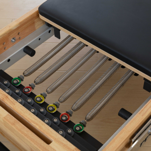 Lettino <span class=keywords><strong>Reformer</strong></span> <span class=keywords><strong>Pilates</strong></span> Professionale in Legno di Quercia, Regolabile, Portatile e Durevole, Ideale per Palestre e Studi - Product Image 4