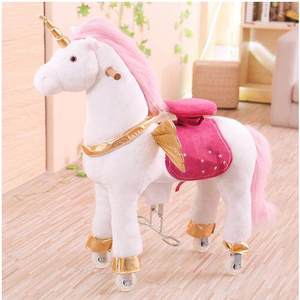 Giocattolo Meccanico Unicorno Cavalcabile con Ruote per Bambini <span class=keywords><strong>e</strong></span> Adulti con Suono Realistico, Unicorno Fantastico da Cavalcare - Product Image 3