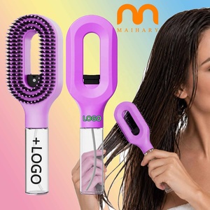 <span class=keywords><strong>Brosse</strong></span> démêlante à brume chaude pour <span class=keywords><strong>cheveux</strong></span> bouclés et ondulés, <span class=keywords><strong>brosse</strong></span> de coiffage lissante pour contrôle continu des frisottis et des mèches rebelles - Product Image 1