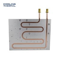 Plaque de refroidissement liquide en aluminium personnalisée pour l'électronique de puissance avec tube en cuivre
