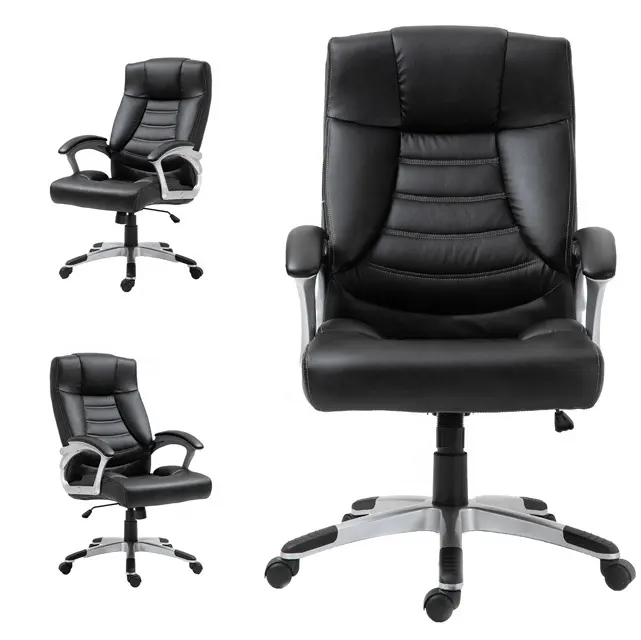 Лидер продаж, поворотный Удобный подголовник из искусственной кожи, офисное кресло руководителя, современное офисное кресло