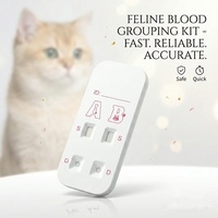 Tarjeta de prueba veterinaria IVD para mascotas, tarjeta de tipificación sanguínea felina de respuesta rápida, kit de prueba de grupo sanguíneo para gatos A, B, AB para clínica veterinaria