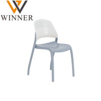 Chaise de salle à manger empilable en polypropylène imperméable ergonomique au prix d'usine pour restaurant, salle de réunion, salle d'étude pour étudiants