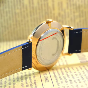 Custom Genuine Leather Strap Stainless Steel <b>Watch</b> Unisex Size Waterproof Auto Day - Product Image 4