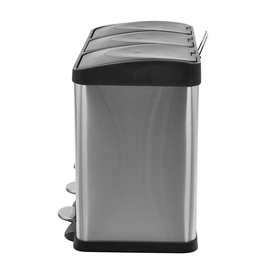 <span class=keywords><strong>Cubo</strong></span> de <span class=keywords><strong>basura</strong></span> de acero inoxidable clasificado con 3 <span class=keywords><strong>compartimentos</strong></span>, <span class=keywords><strong>cubo</strong></span> de <span class=keywords><strong>basura</strong></span> de <span class=keywords><strong>reciclaje</strong></span> de gran capacidad de 45l, <span class=keywords><strong>cubo</strong></span> de <span class=keywords><strong>basura</strong></span> con Pedal de cocina HANGSHAU - Product Image 3
