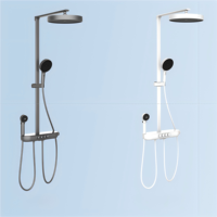 Vente en gros CBM Ensemble de douche contemporain en laiton Surface chromée avec couleurs personnalisées Robinets électriques Pommeau de douche de salle de bain personnalisé