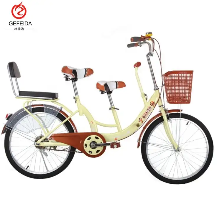 Buntes meist verkauftes Tandem fahrrad für zwei Personen für Mutter und Kind