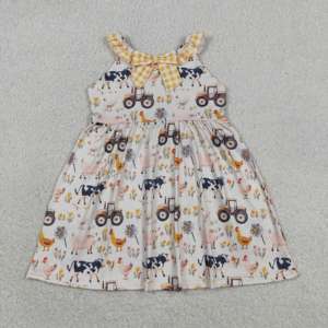 GSD3498 rts Ensemble de yoga sans manches pour fille, motif 4 juillet, pour petites filles actives, vente en gros, été - Product Image 5