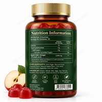 Complément alimentaire en gommes au vinaigre de cidre de pomme pour la santé digestive des adultes, marque privée, détoxifiant pour le foie