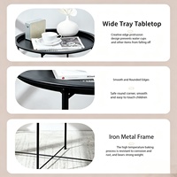 Table d'appoint pliante en métal OEM, multicolore, en PP, étanche, avec bords sécurisés, pour intérieur, extérieur, balcon, patio