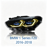 Pour Série 1 F20 2015-2019, modification des phares laser M4 avec LED bicolores Golden Eyes 6000K 6000 Lumens 12V