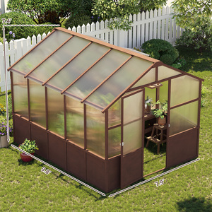 Kit de <span class=keywords><strong>serre</strong></span> 8x10 pieds en bois avec panneaux en polycarbonate de 6 mm, <span class=keywords><strong>serre</strong></span> avec ventilation réglable et porte verrouillable - Product Image 6