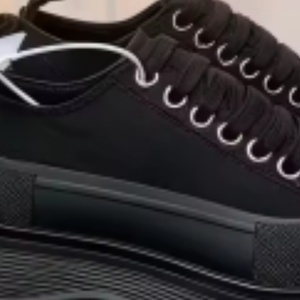 Chaussures décontractées noires simples et polyvalentes à plateforme, à prix de gros, chaussures de marche respirantes à lacets pour l'extérieur, tendance - Product Image 2