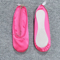 Trousse à crayons et trousse de maquillage en satin style coréen pour chaussures de ballet, pochette pour chaussures de danse, trousse de beauté, pochette mignonne pour chaussures de danse