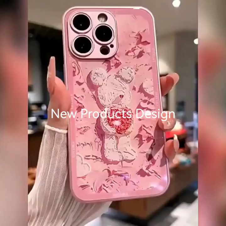 Lucky Clover Printing Glass PC TPU Mobile Phone Cover Case