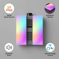 Unité de chauffage de plafond pour salle de bain intelligente avec lumière ambiante RGB et système audio Bluetooth