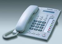 Telepon Hybrid Digital LCD PBX Panasonic KX-T7665 Putih dengan Kabel untuk Meja Kantor