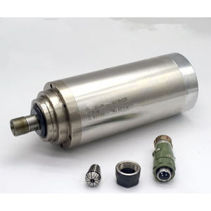 สีดำฟรีเดย์มอเตอร์แกนหมุน CNC 24000รอบต่อนาที400HZ 220V/380V Er20 GDZ-80-2.2B ระบายความร้อนด้วยน้ำ2.2KW - Product Image 3