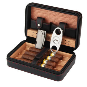 Customised Wood PU Leather <b>Cigars</b> Accessories <b>Humidor</b> Personalised Travel <b>Cigar</b> Case with Lacquer Technique - Product Image 6