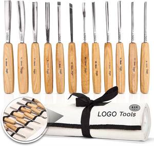 Kit di intaglio del legno per principianti professionisti sgorbie intaglio Set di strumenti 12 legno scalpello intaglio strumenti Set scalpello scalpelli e punzoni - Product Image 1