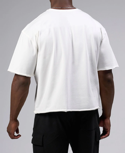 Người Đàn Ông Của Tùy Chỉnh Quá Khổ Cắt Phòng Tập Thể Dục Thể Thao Áo Sơ Mi Chất Lượng Cao Nặng Bông Boxy Chạy Đào Tạo Dtg In Ấn Tee Áo Sơ Mi - Product Image 2